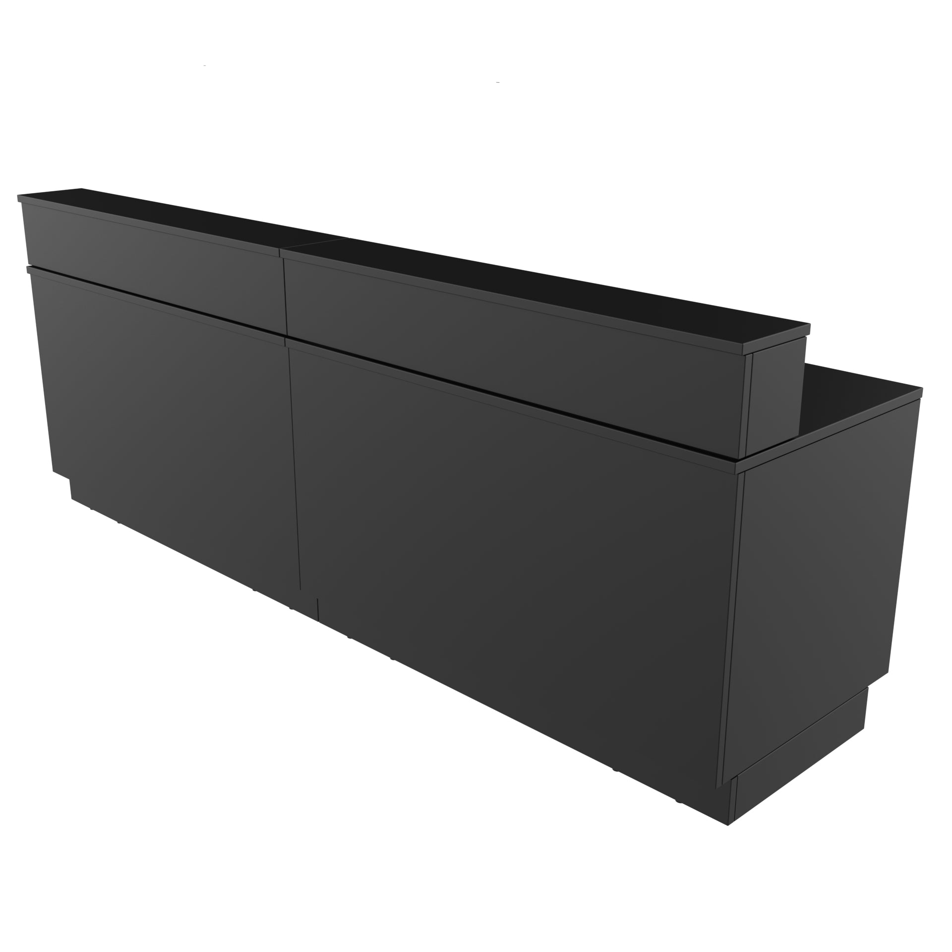 COMPTOIR DE DÉTAIL BUREAU DE RÉCEPTION 118CM INCL HAUT DE RÉCEPTION