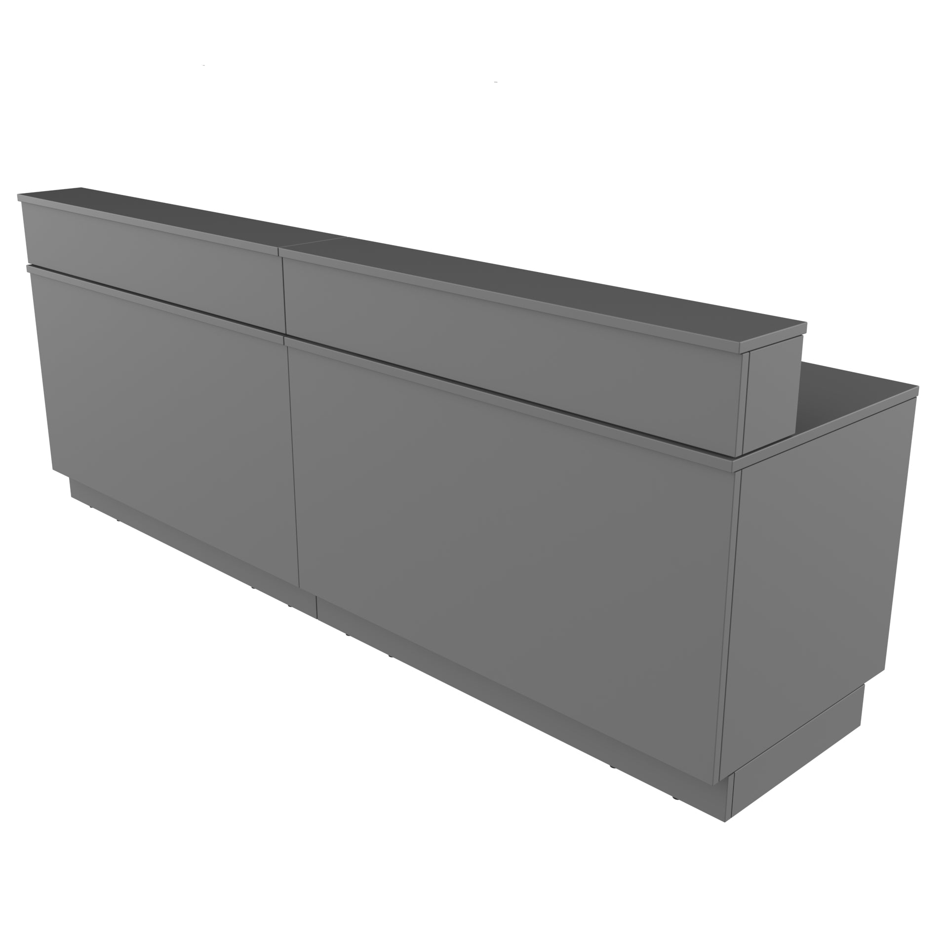 COMPTOIR DE DÉTAIL BUREAU DE RÉCEPTION 118CM INCL HAUT DE RÉCEPTION